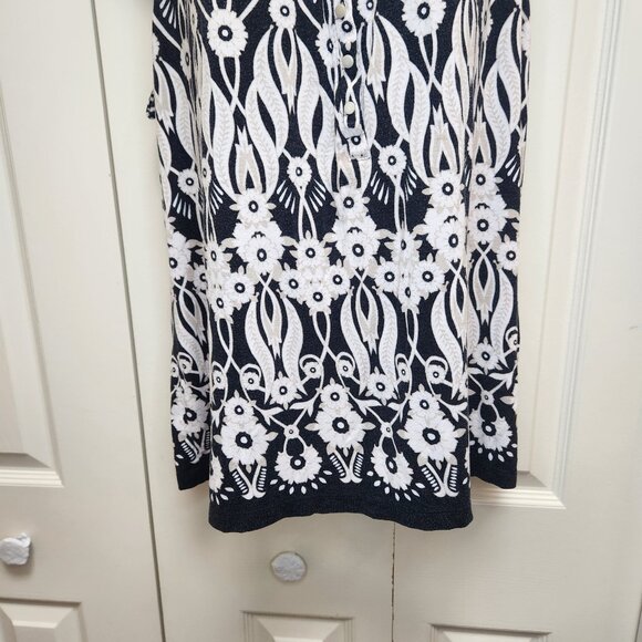 {L-XL] Croft & Barrow Black & White Sleeveless Top Size Large or XL Women's - Picture 4 of 12